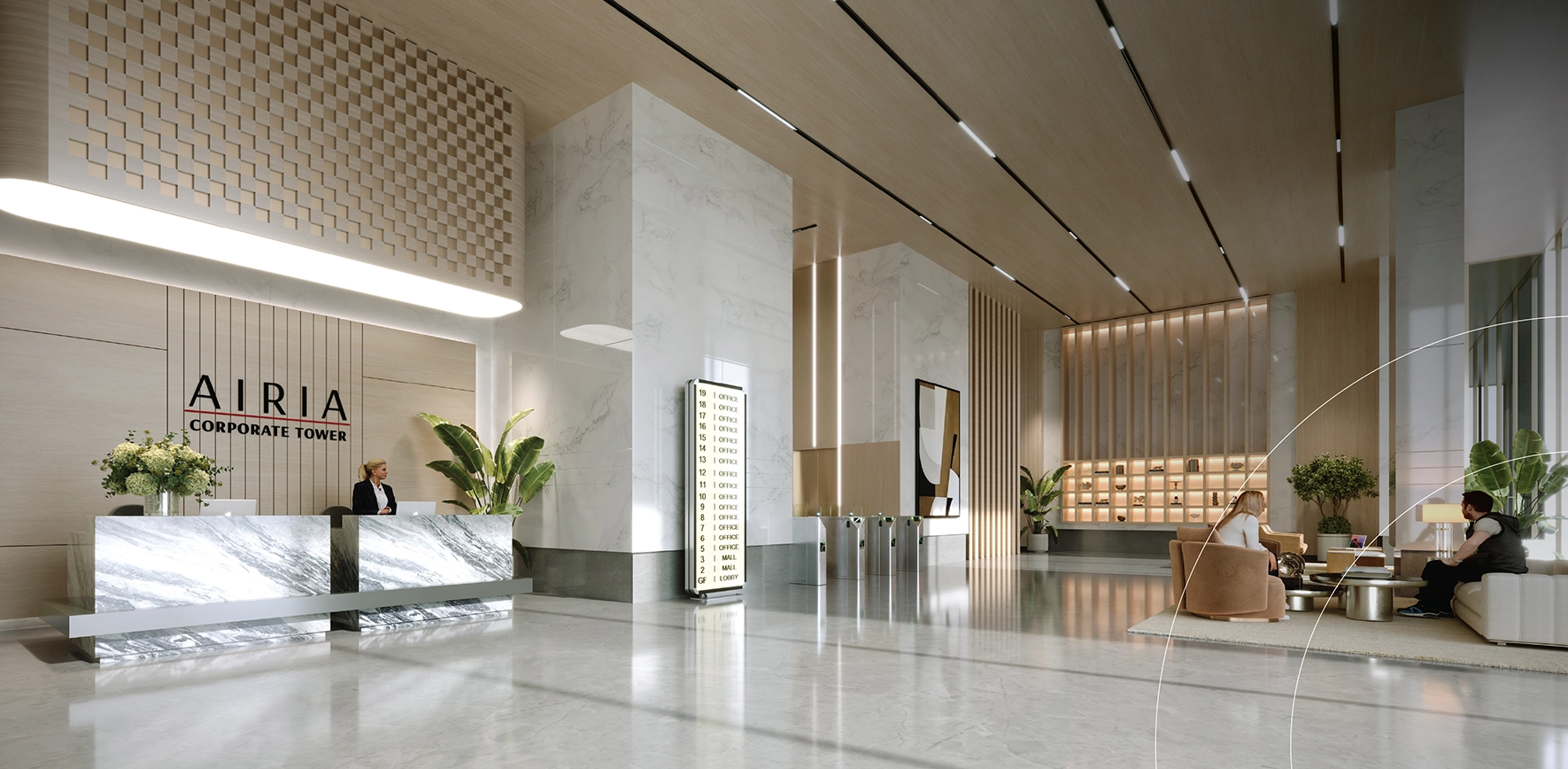 AIRIA Corporate Tower Lobby